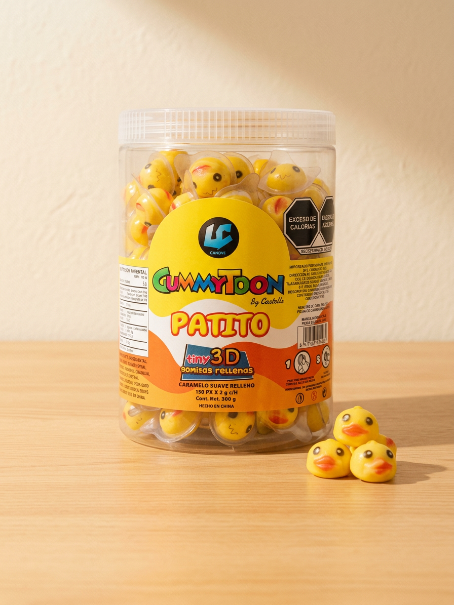 Bote de gomitas con carita Mero Bazarte